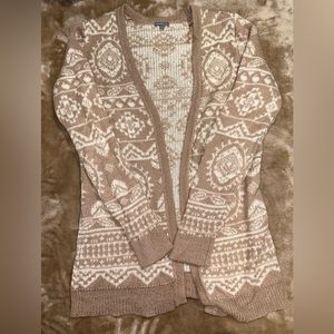 Charlotte Russe Patterned Sweater Cardigan Size S